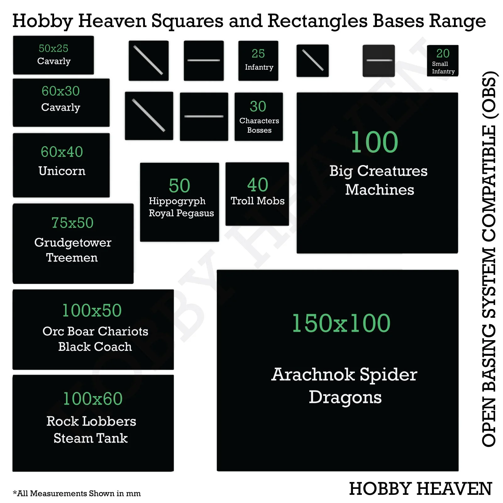 100x60mm Rectangular Plain Plastic Bases - Image 11