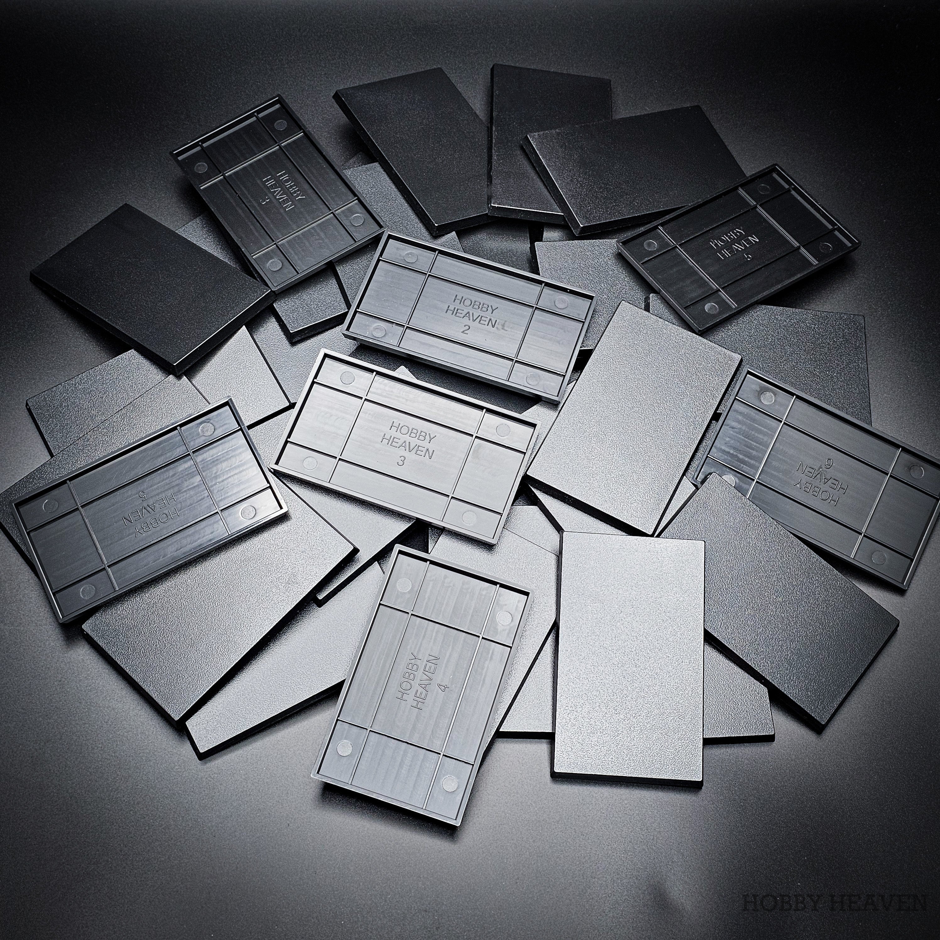 100x60mm Rectangular Plain Plastic Bases - Image 2