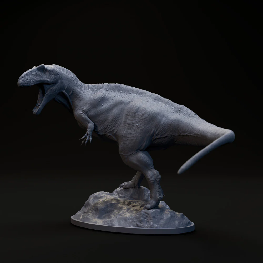 Acrocanthosaurus roaring 1-35 scale dinosaur