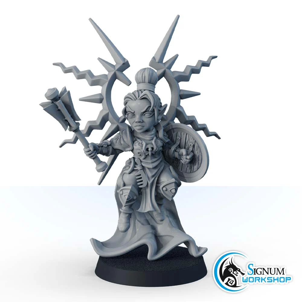 Amethysta, Dwarf Champion with Mace