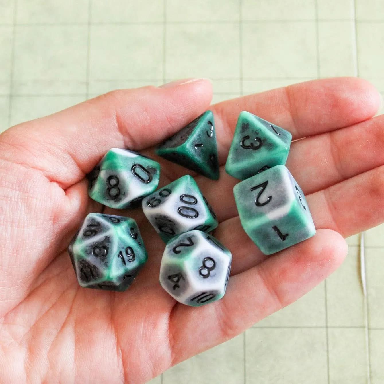 Archaic Dark Green Dice Set - Image 2