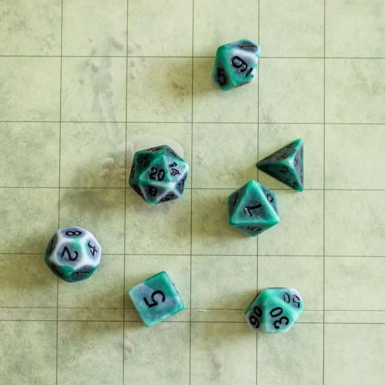 Archaic Dark Green Dice Set - Image 3