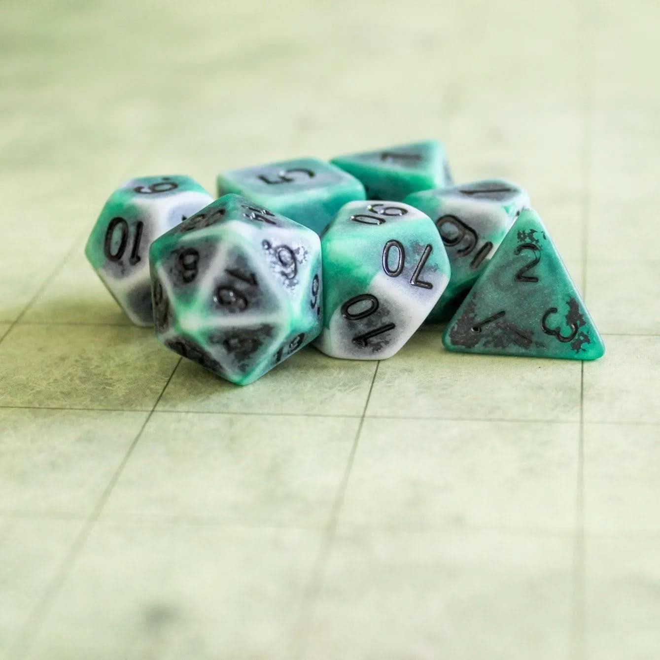 Archaic Dark Green Dice Set - Image 4