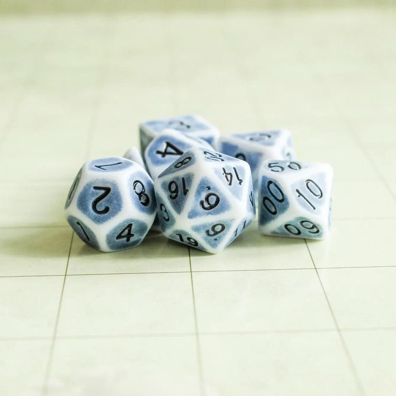 Archaic Light Blue Dice Set - Image 2