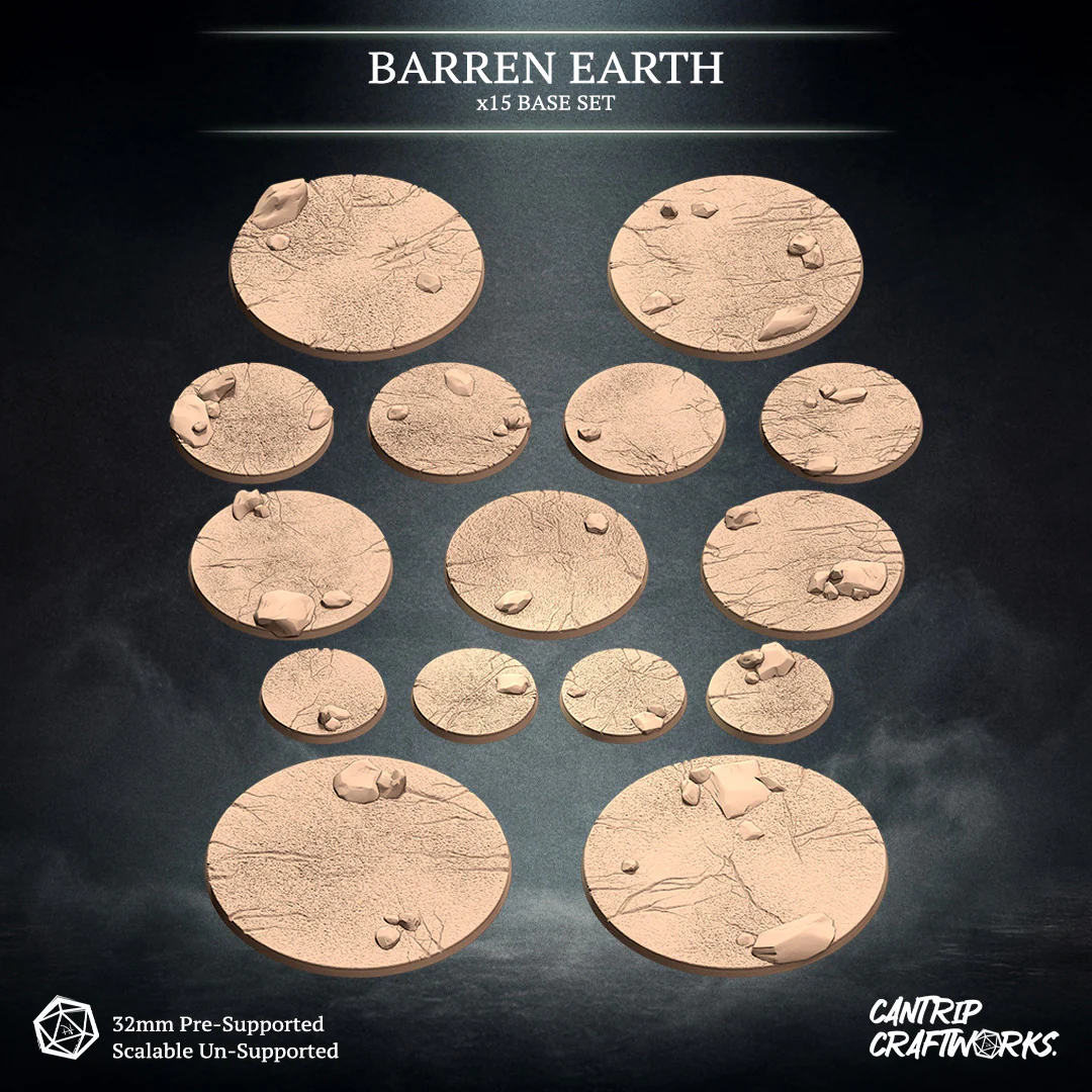 Barren Earth Base Set - x15 Unique Bases