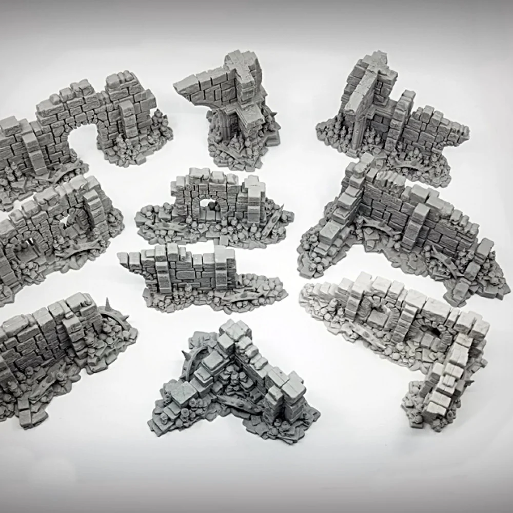 Basic Corner Wall A: Ancient Ruins GRIMDARK Terrain Set - Image 8