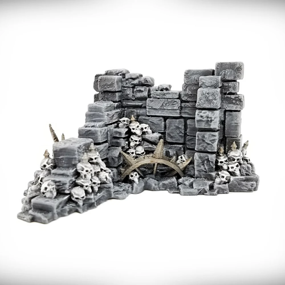 Basic Corner Wall B: Ancient Ruins GRIMDARK Terrain Set - Image 2