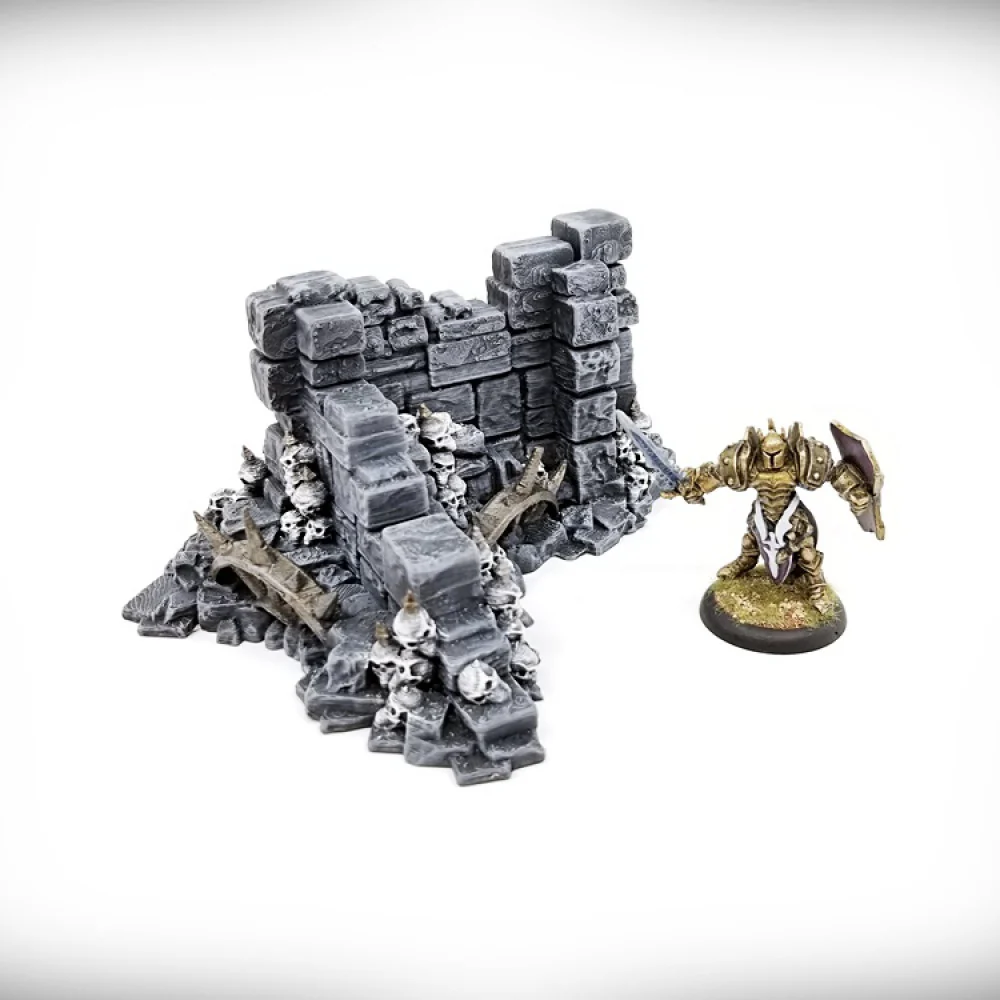 Basic Corner Wall B: Ancient Ruins GRIMDARK Terrain Set - Image 3