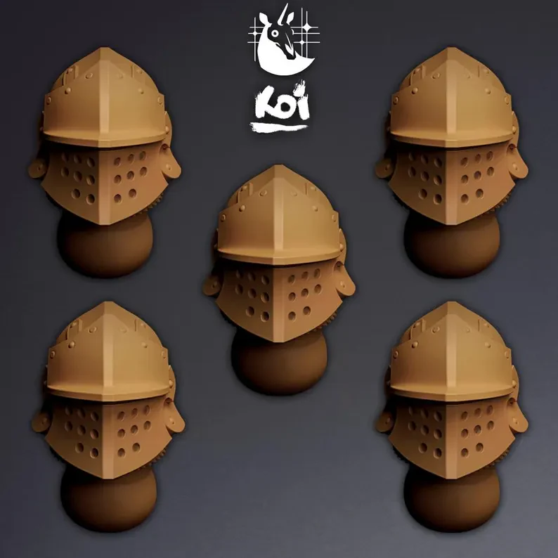 Crusaders Type 1 - Miniature Heads