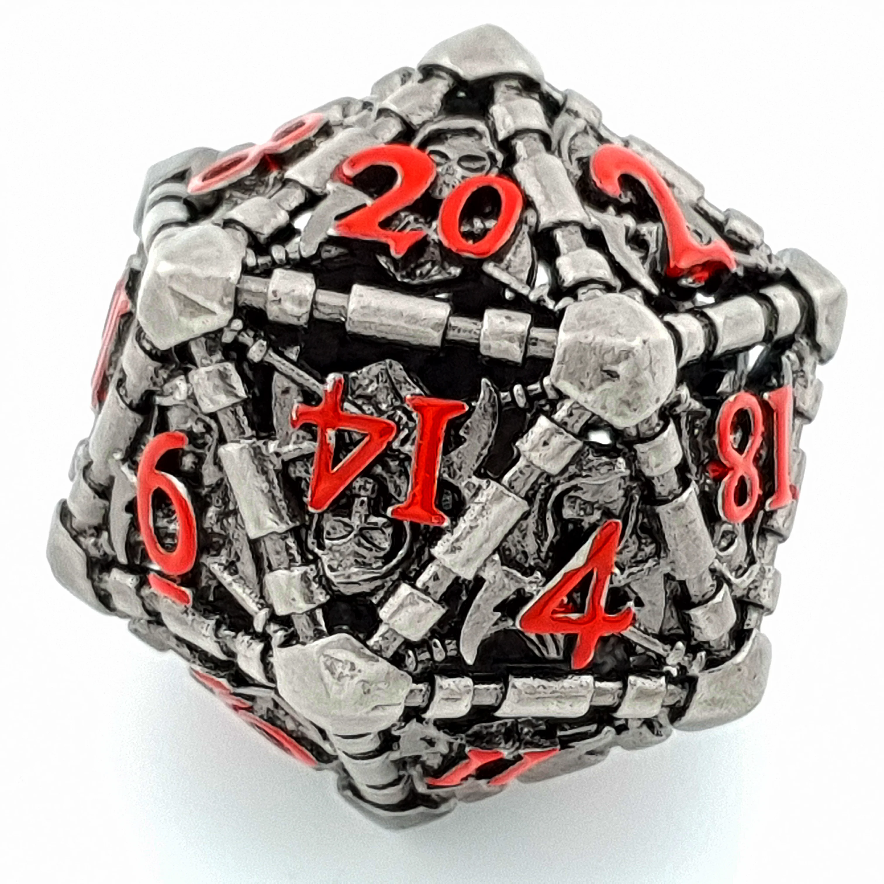 Death's Whisper | Hollow Metal Dice | 7 Piece Set - Image 2
