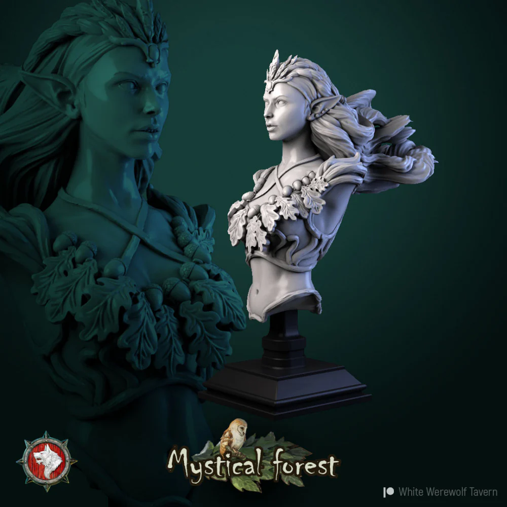 Doe Ingrid Centaur Druid bust pre-supported