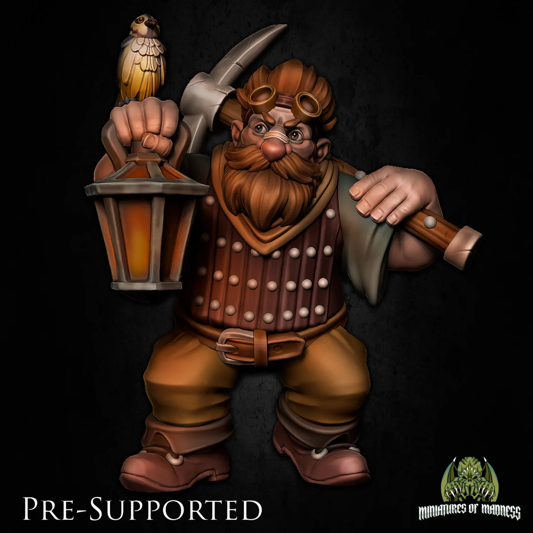 Dofut Oaktoe [PRE-COLORED] Dwarf Miner