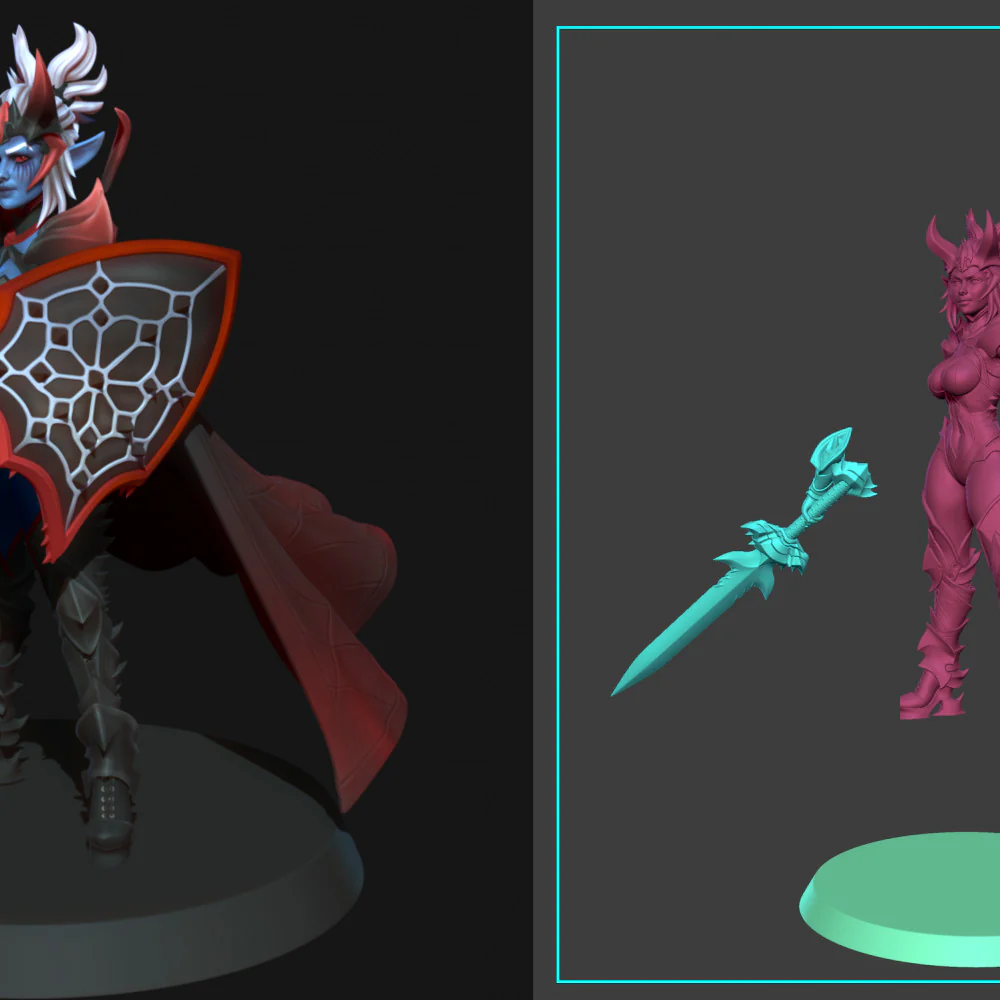 Drow Sorceress Elite Pose 1 - Image 2