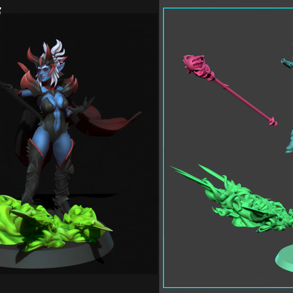 Drow Sorceress Elite Pose 3 - Image 3