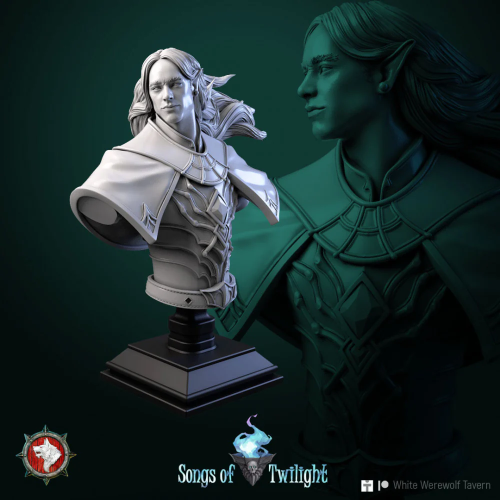 Drow Warlord bust pre-supported - Image 3