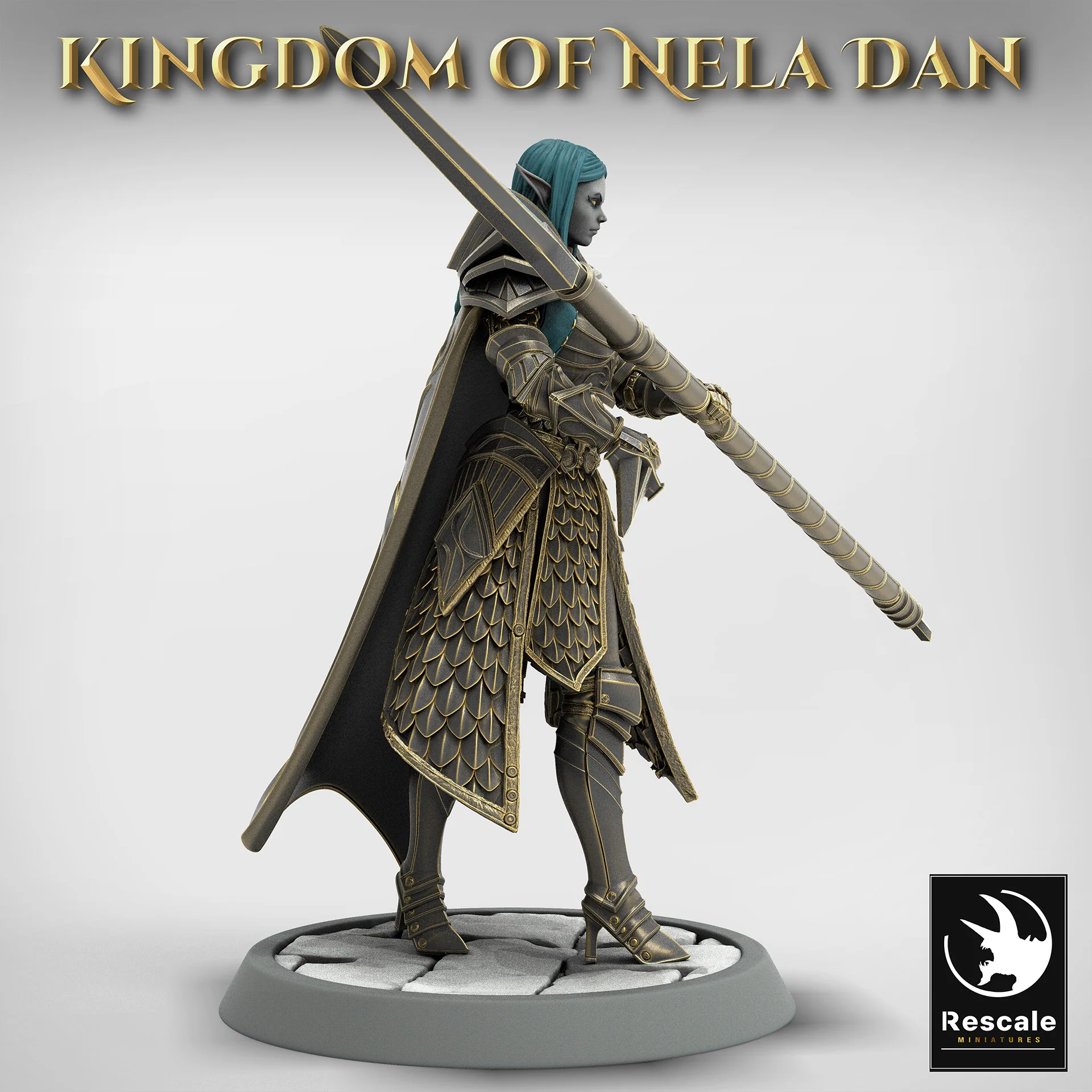 Elf Soldier Spear Dagger Walk