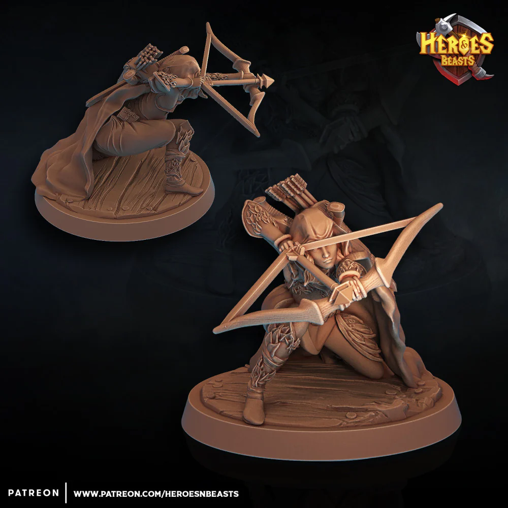 Female wood elf archer