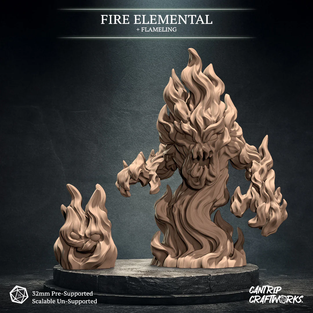 Fire Elemental + Flameling - Image 3