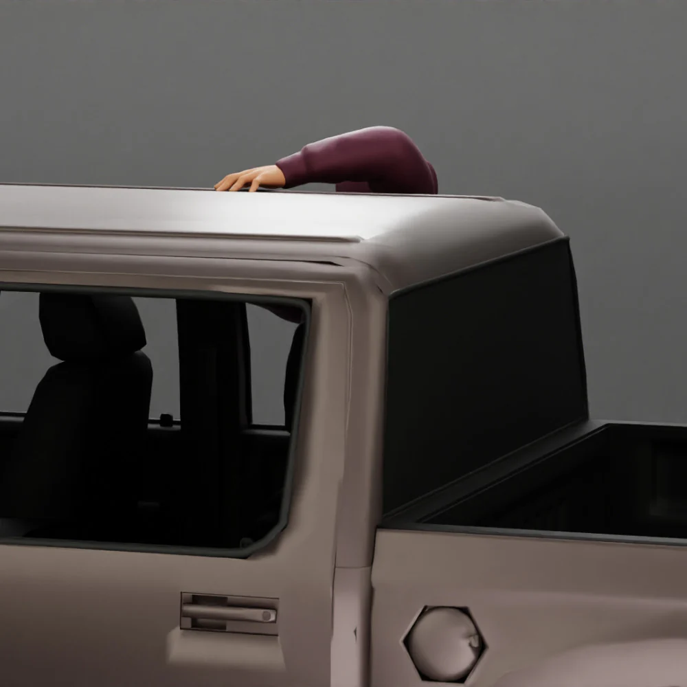 Gangster man in hoodie shooting gun leaning out the window of the car - Image 4
