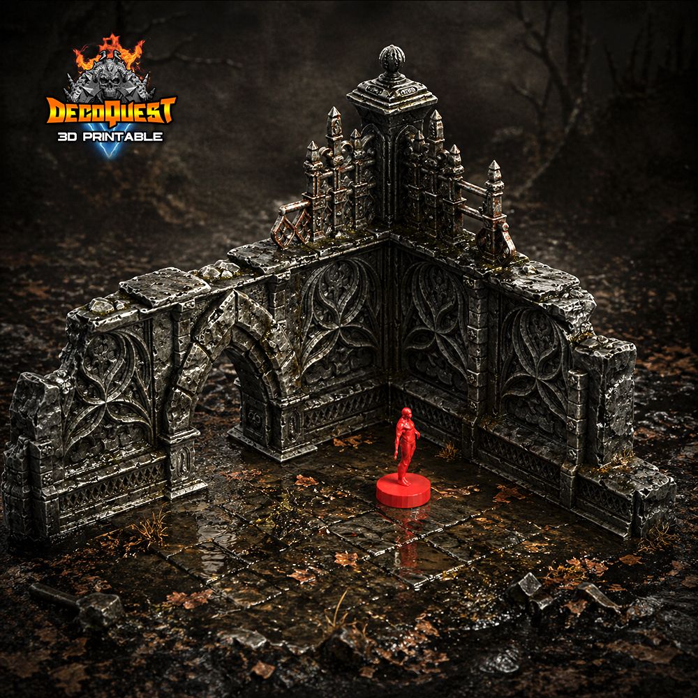 Gothic ruined wall