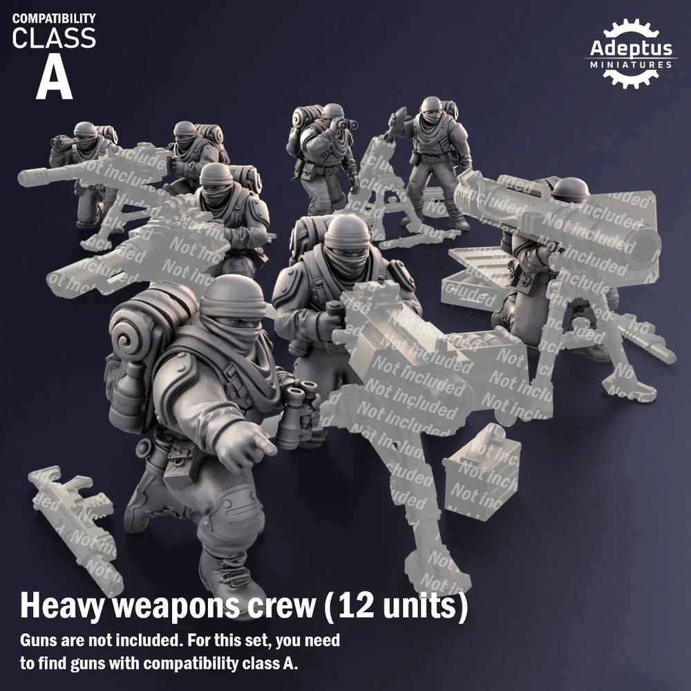 Heavy Weapons Team. Sandshroud battalion. Imperial Guard. Compatibility class A.