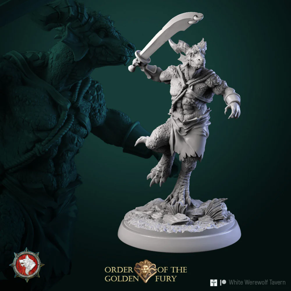 Kobolds warriors set 6 miniatures 32mm pre-supported - Image 4