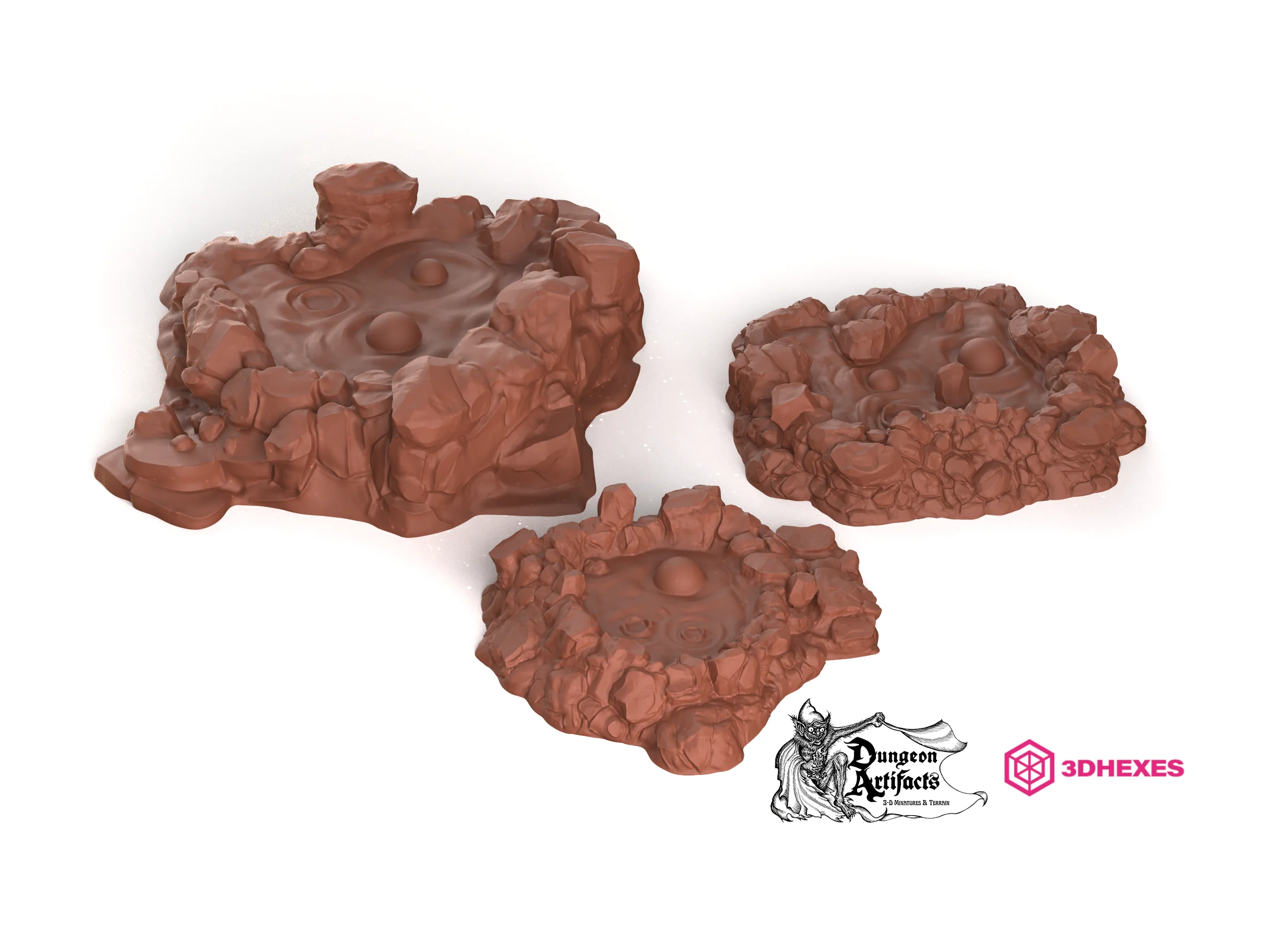 Lava Pools - 3DHexes Wargaming Terrain Scatter D&D DnD - Image 3
