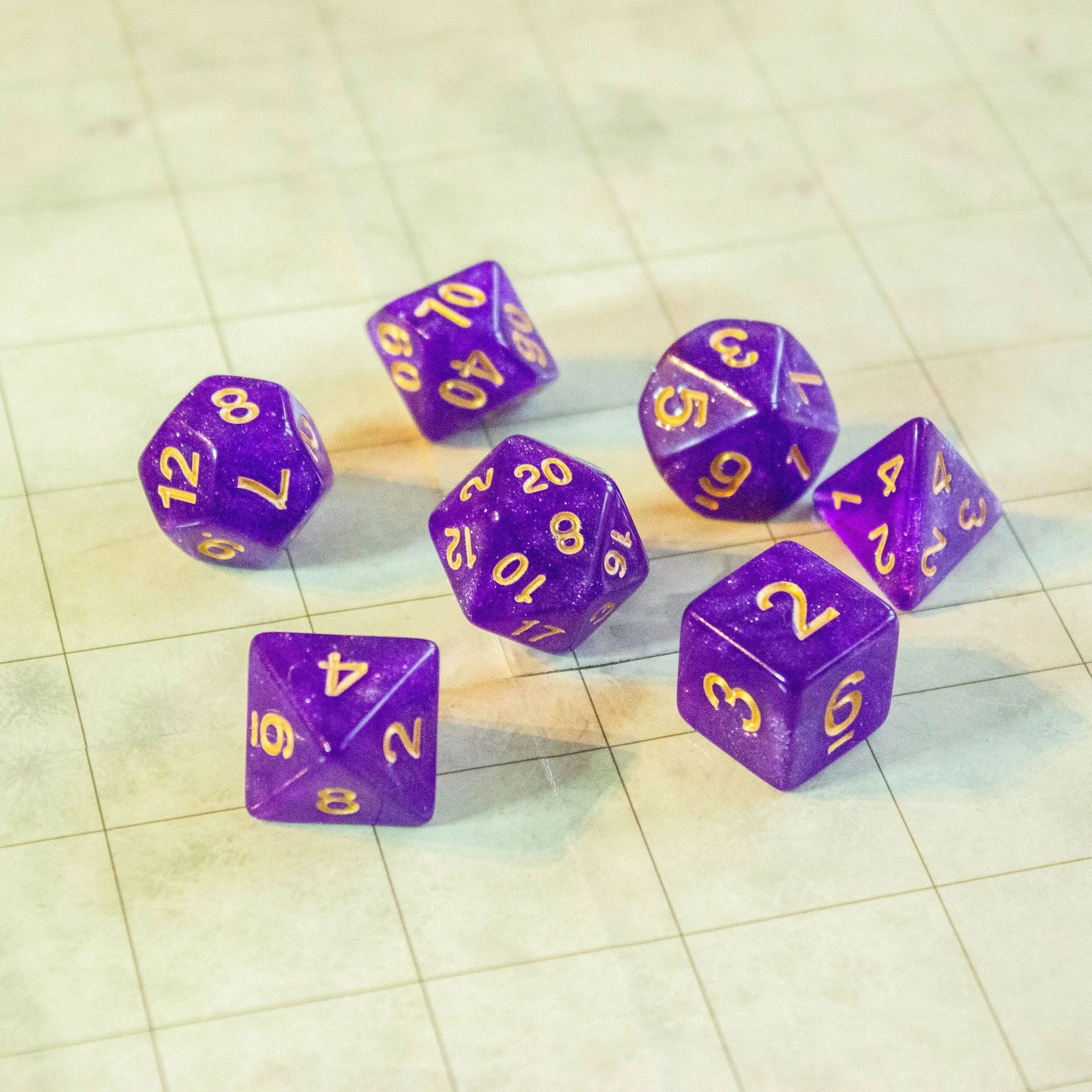 Magenta Shimmer Dice Set - Image 3