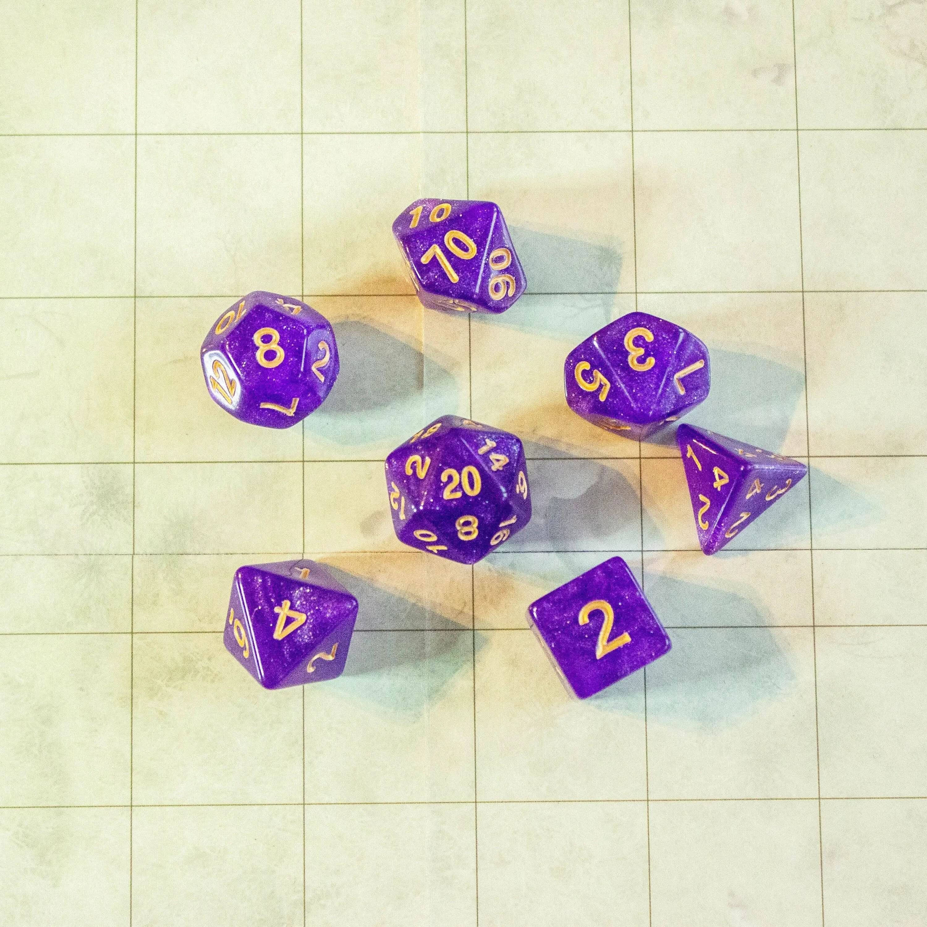Magenta Shimmer Dice Set - Image 4