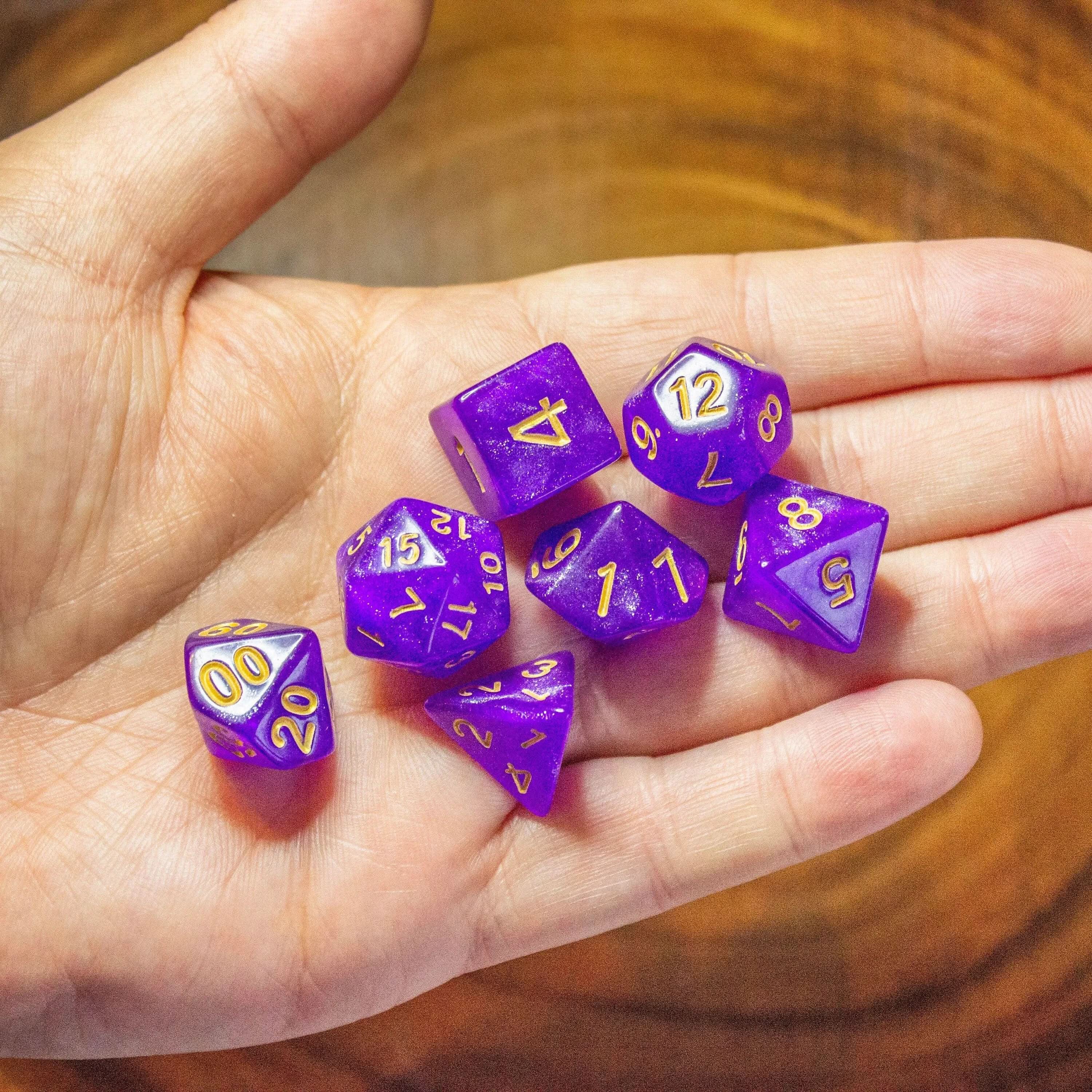 Magenta Shimmer Dice Set - Image 9