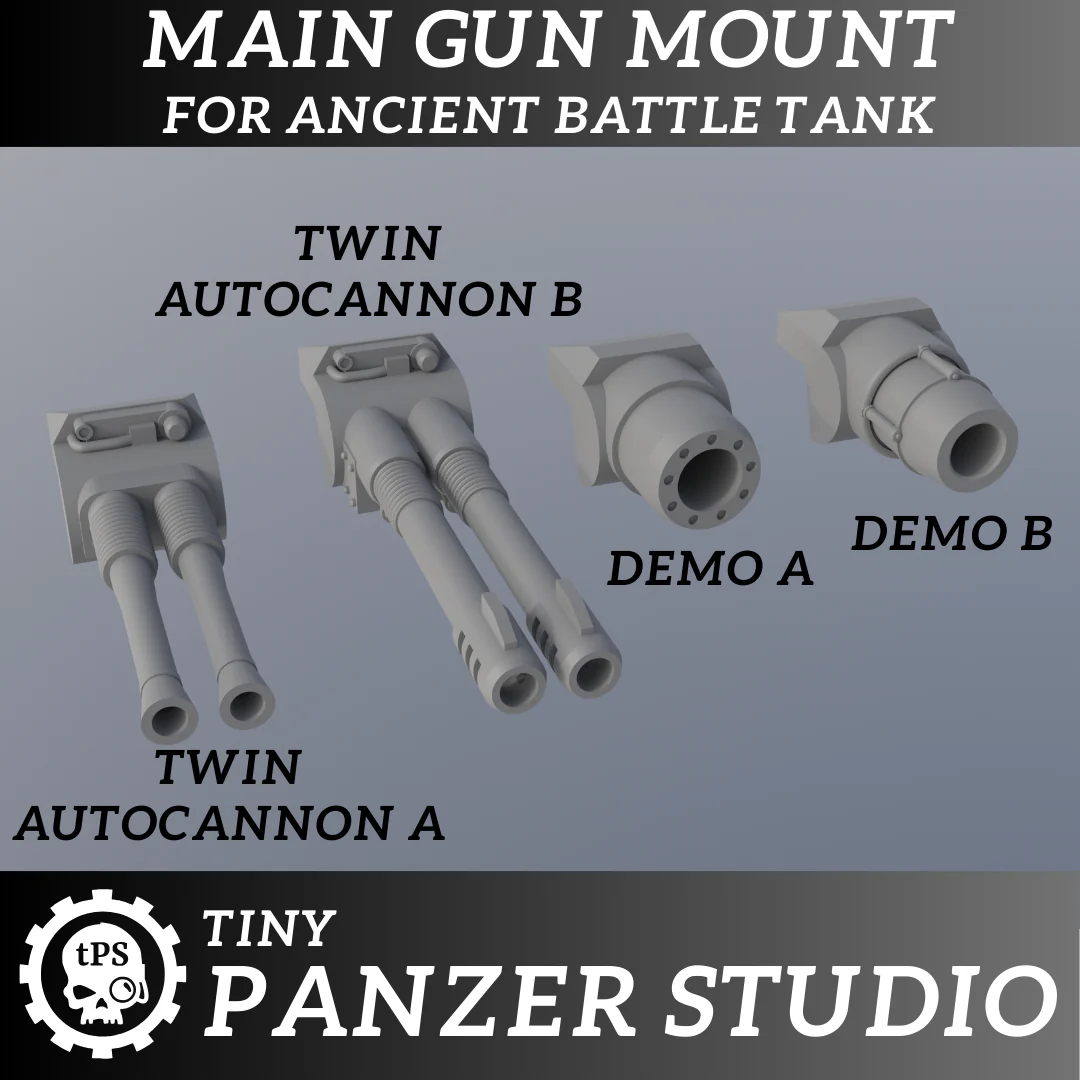 Main Gun Mounts for Ancient Battle Tank - Image 3