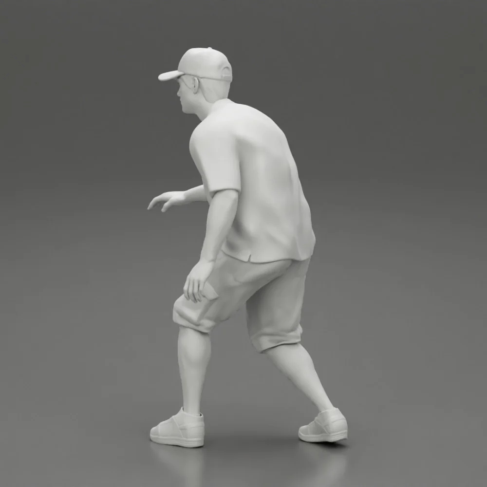 Man bent over while walking in cap - Image 7