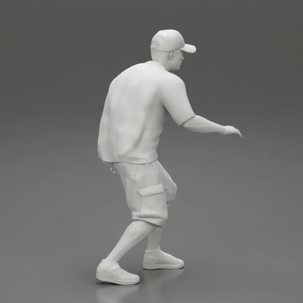 Man bent over while walking in cap - Image 9