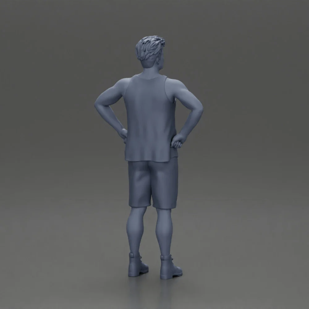 Man standing with his hands on his hips thinking and wondering - Image 10
