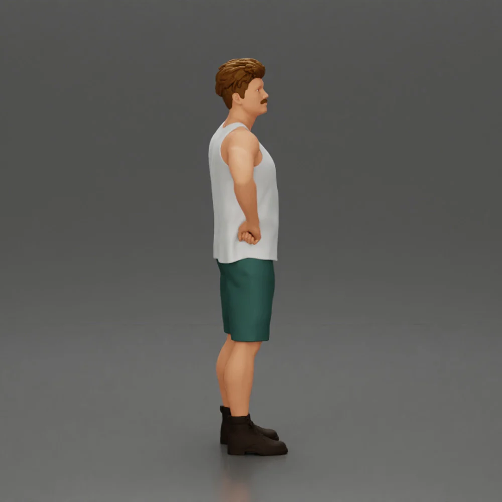 Man standing with his hands on his hips thinking and wondering - Image 3