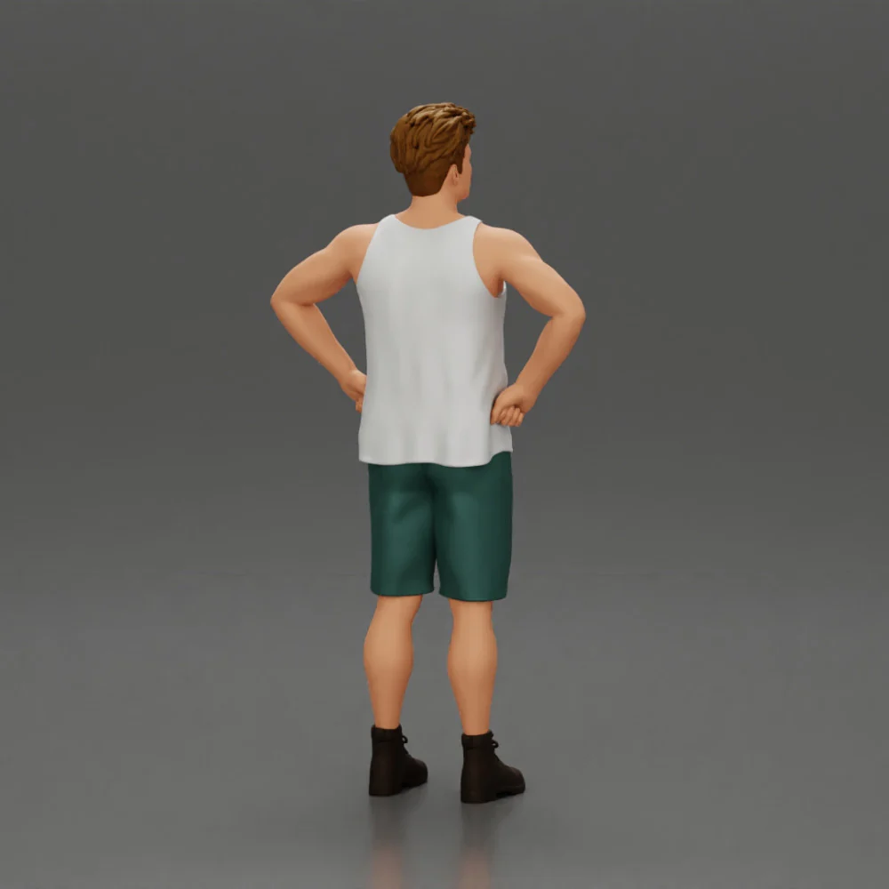 Man standing with his hands on his hips thinking and wondering - Image 4
