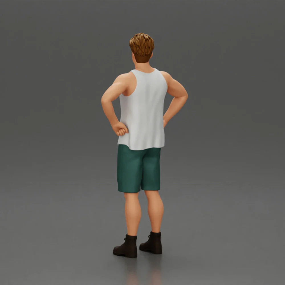 Man standing with his hands on his hips thinking and wondering - Image 5