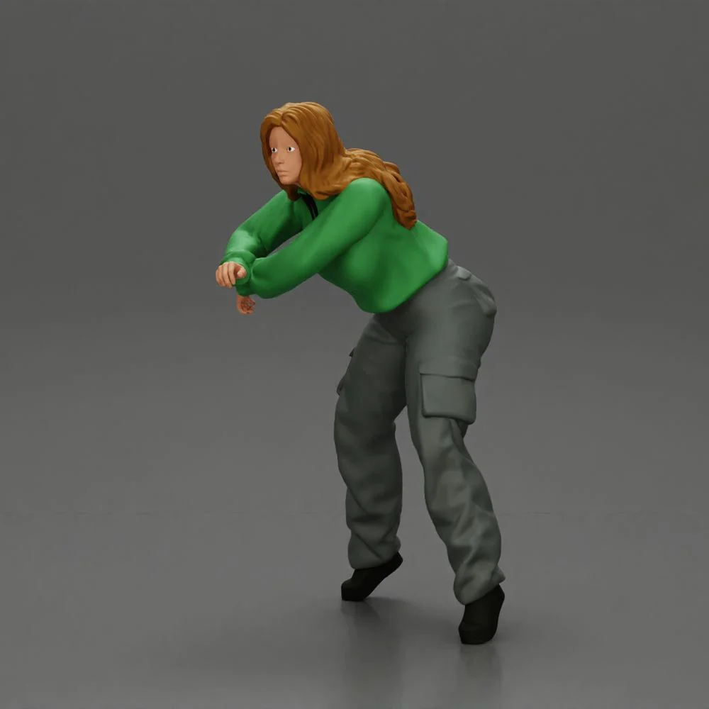 motorcyclist woman hoodie sitting on motorcycle - Image 2