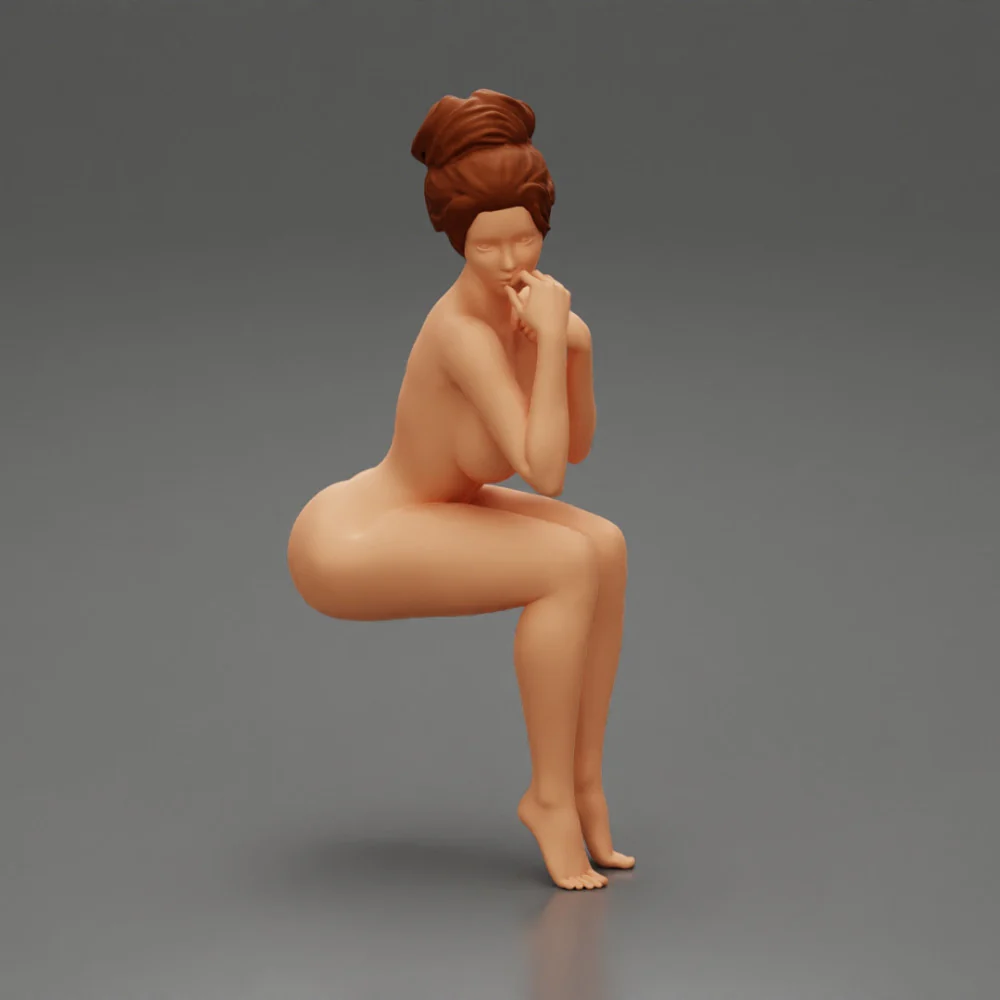 Naked Girl sitting and enjoying