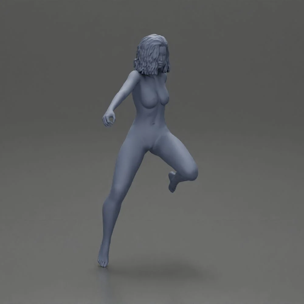 Naked girl with short hair rides a motorbike - Image 7