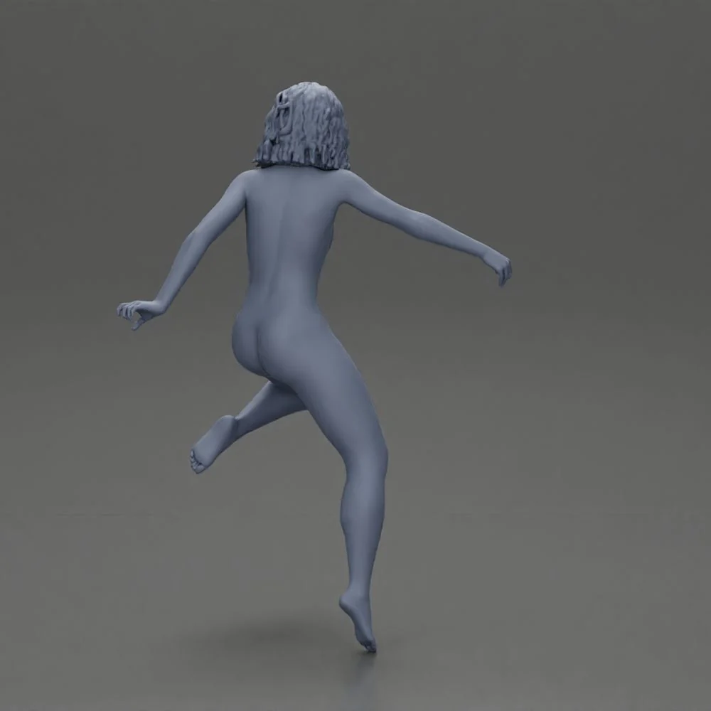 Naked girl with short hair rides a motorbike - Image 8