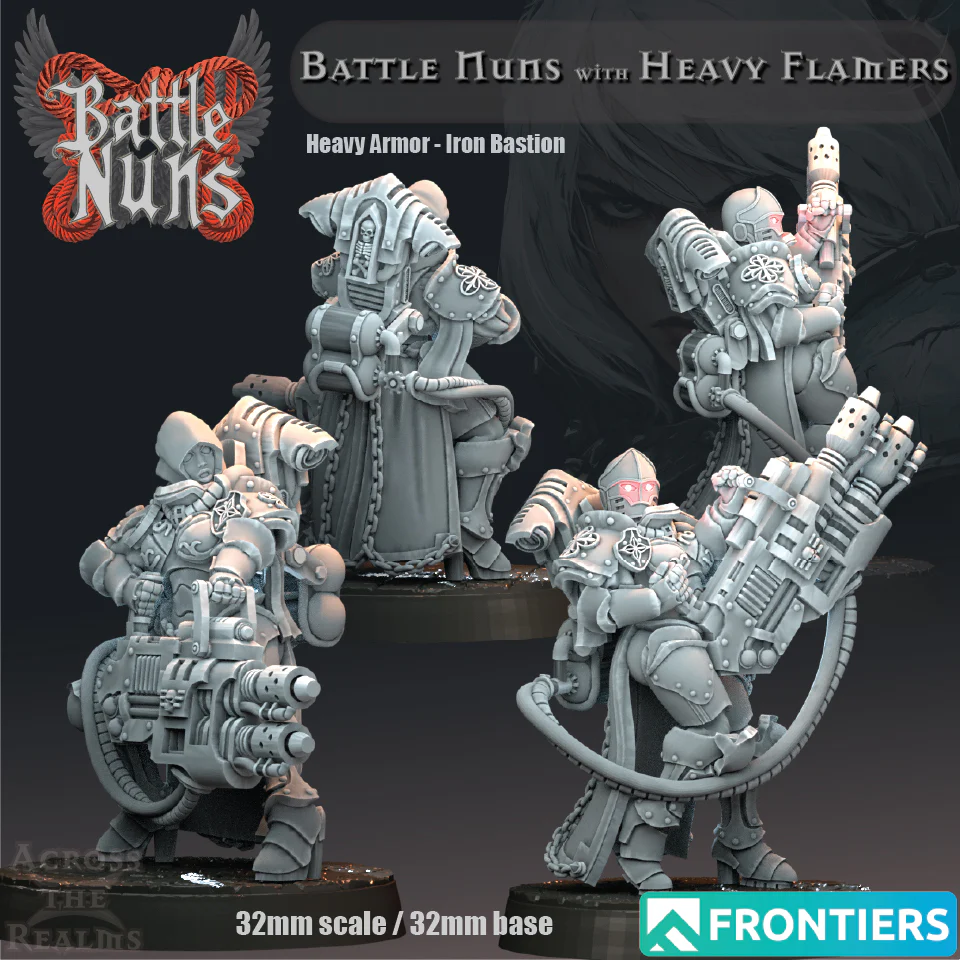 Battle Nuns with Heavy Flamers - Heavy Armor
