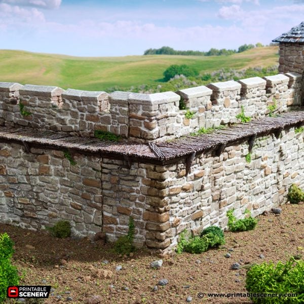 Norman Fort Walls - Corner Towers - King and Country - Printable Scenery Terrain Wargaming D&D DnD 10mm 15mm 20mm 25mm 28mm 32mm 40mm 54mm Painted options - Image 5