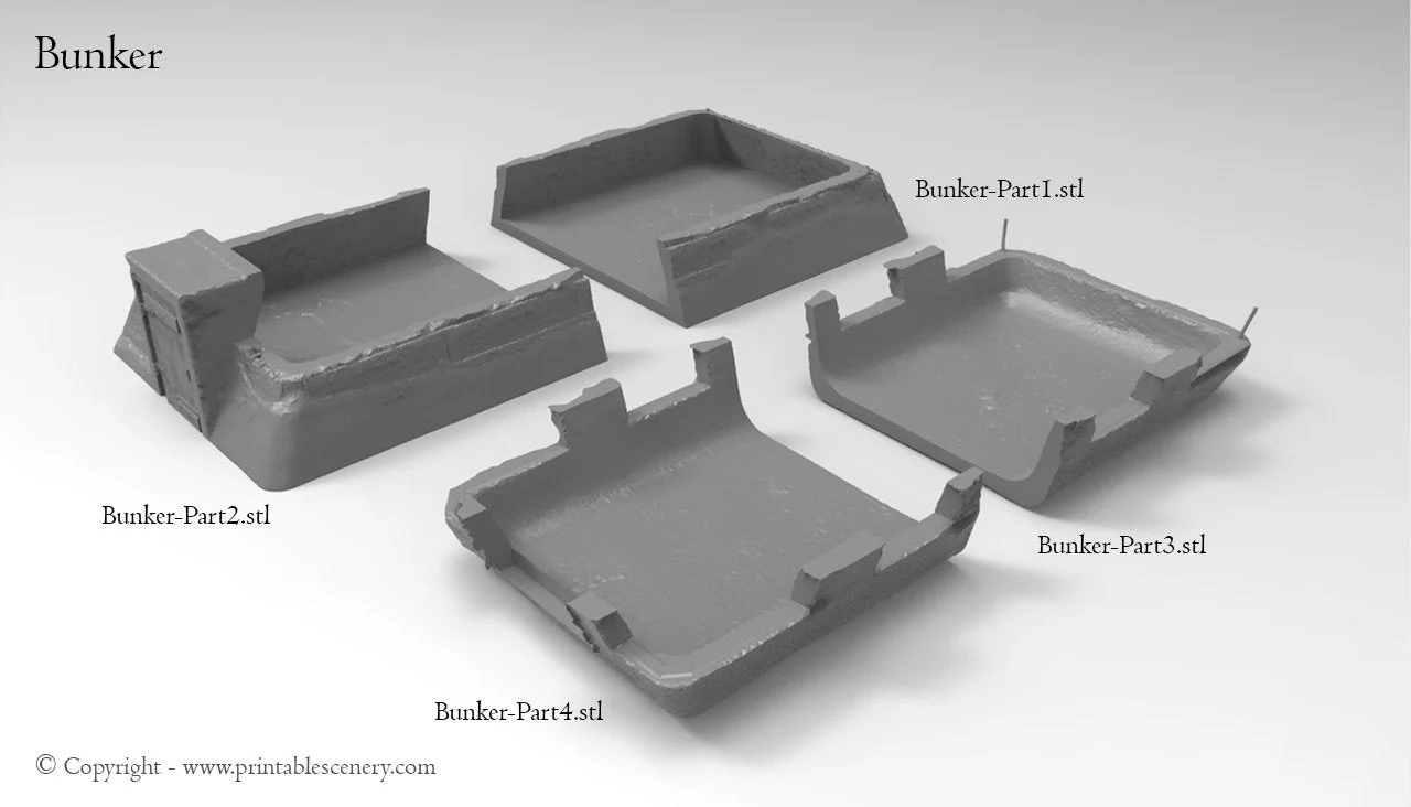 Normandy Bunker - Rampage Gothic - Printable Scenery WWII WWI Terrain D&D DnD - Image 4