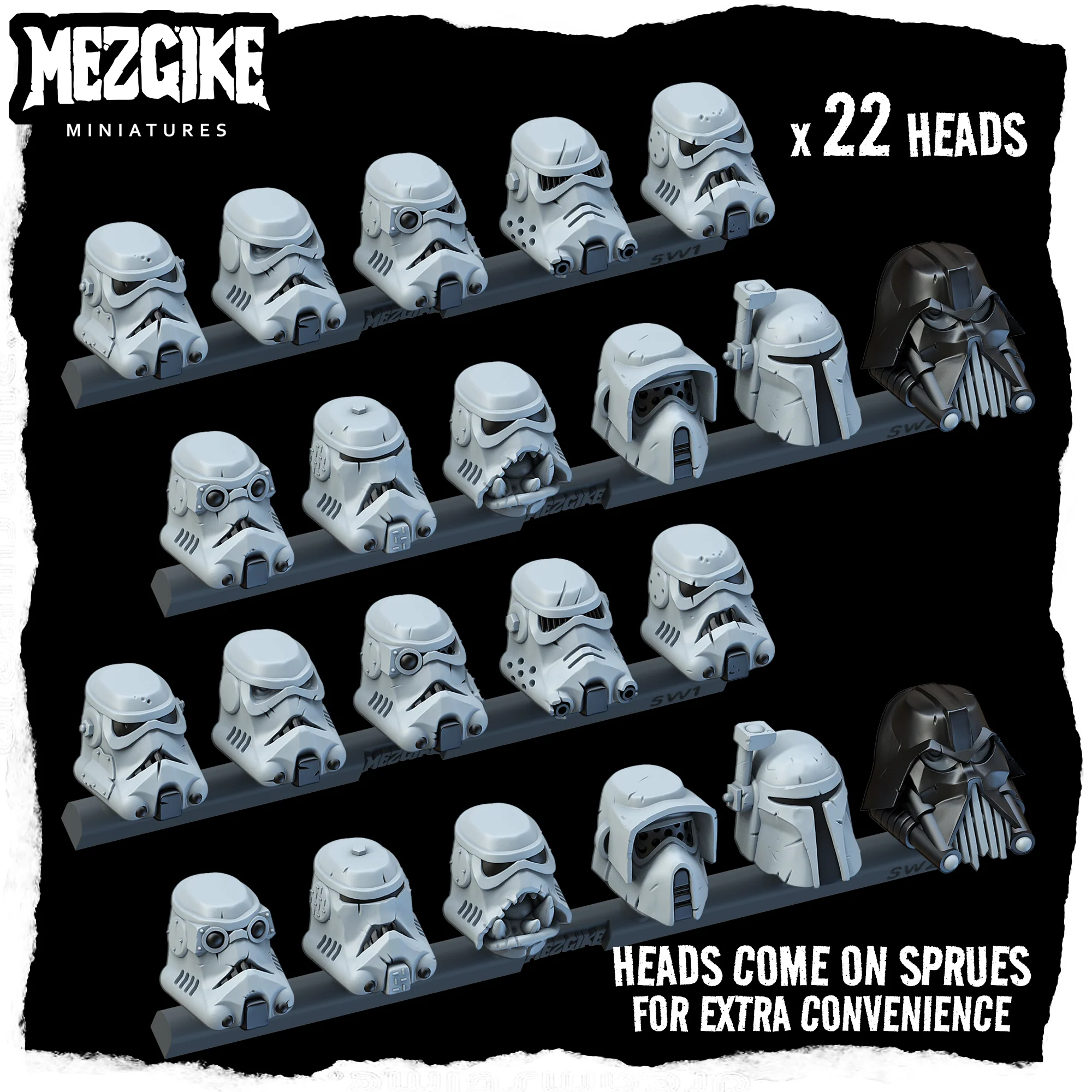 Orc star waaagh heads x22 pack - Image 3