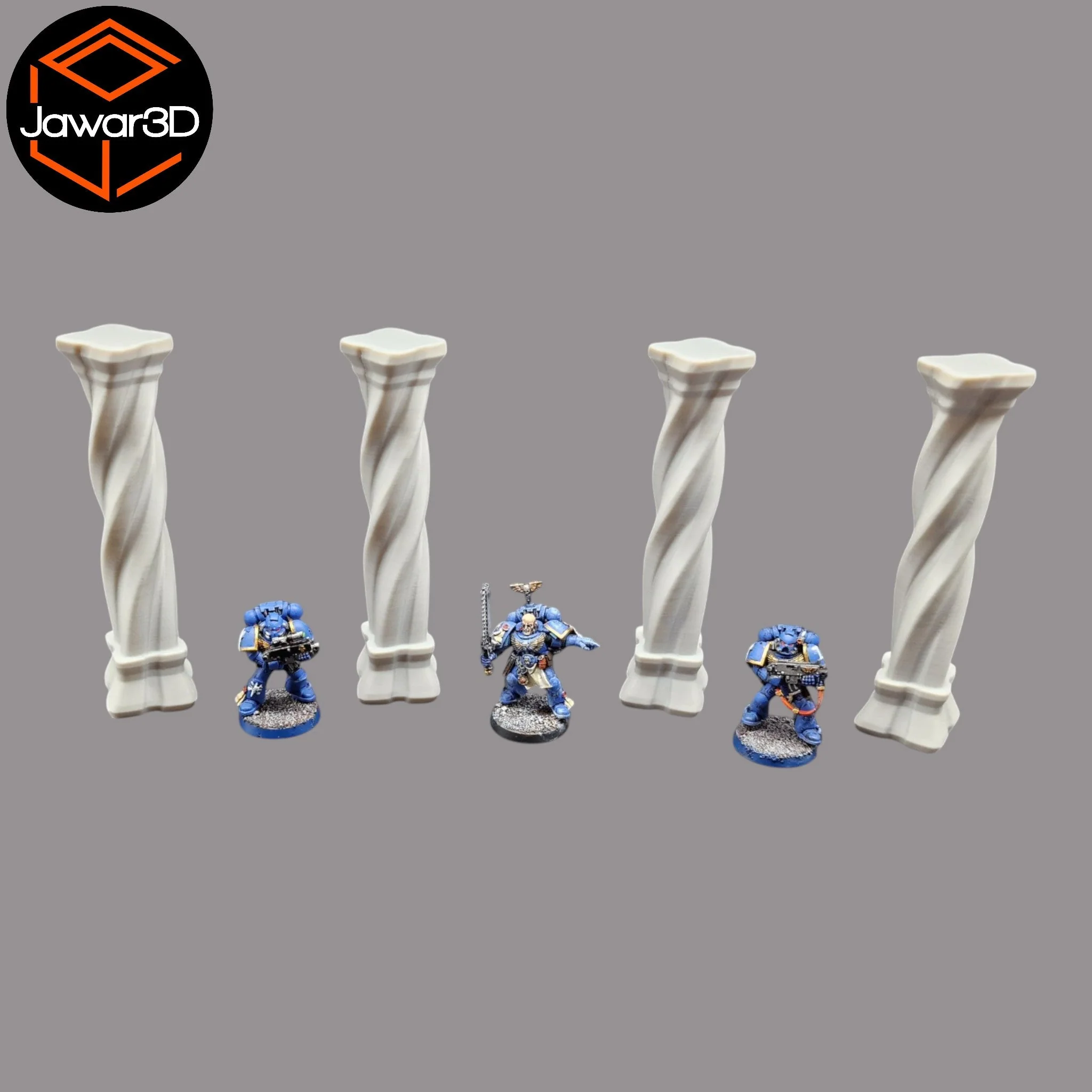 Pillars #3 x4 - 28mm Wargaming Scatter Terrain Scenery Tabletop Miniature