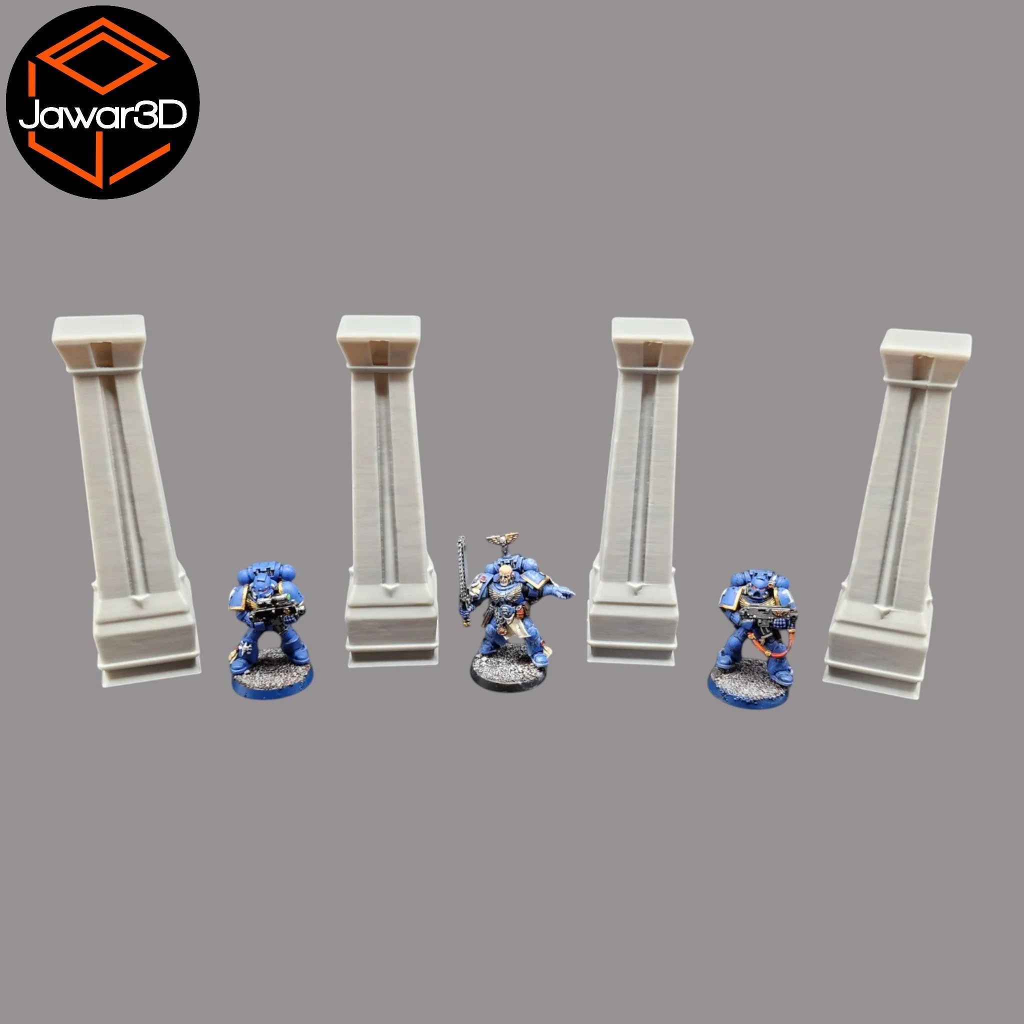 Pillars #7 x4 - 28mm Wargaming Scatter Terrain Scenery Tabletop Miniature