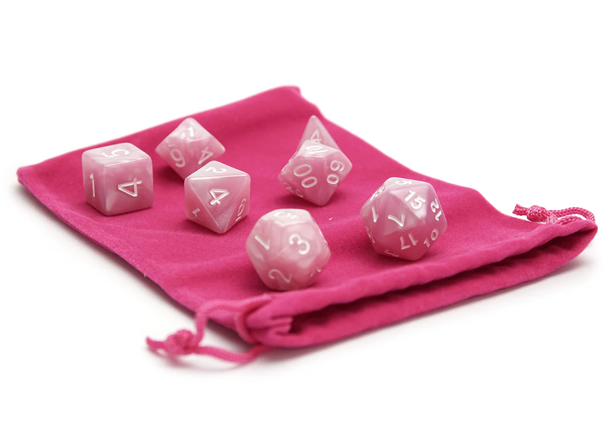 Plain Dice Bag - Magenta - Image 3