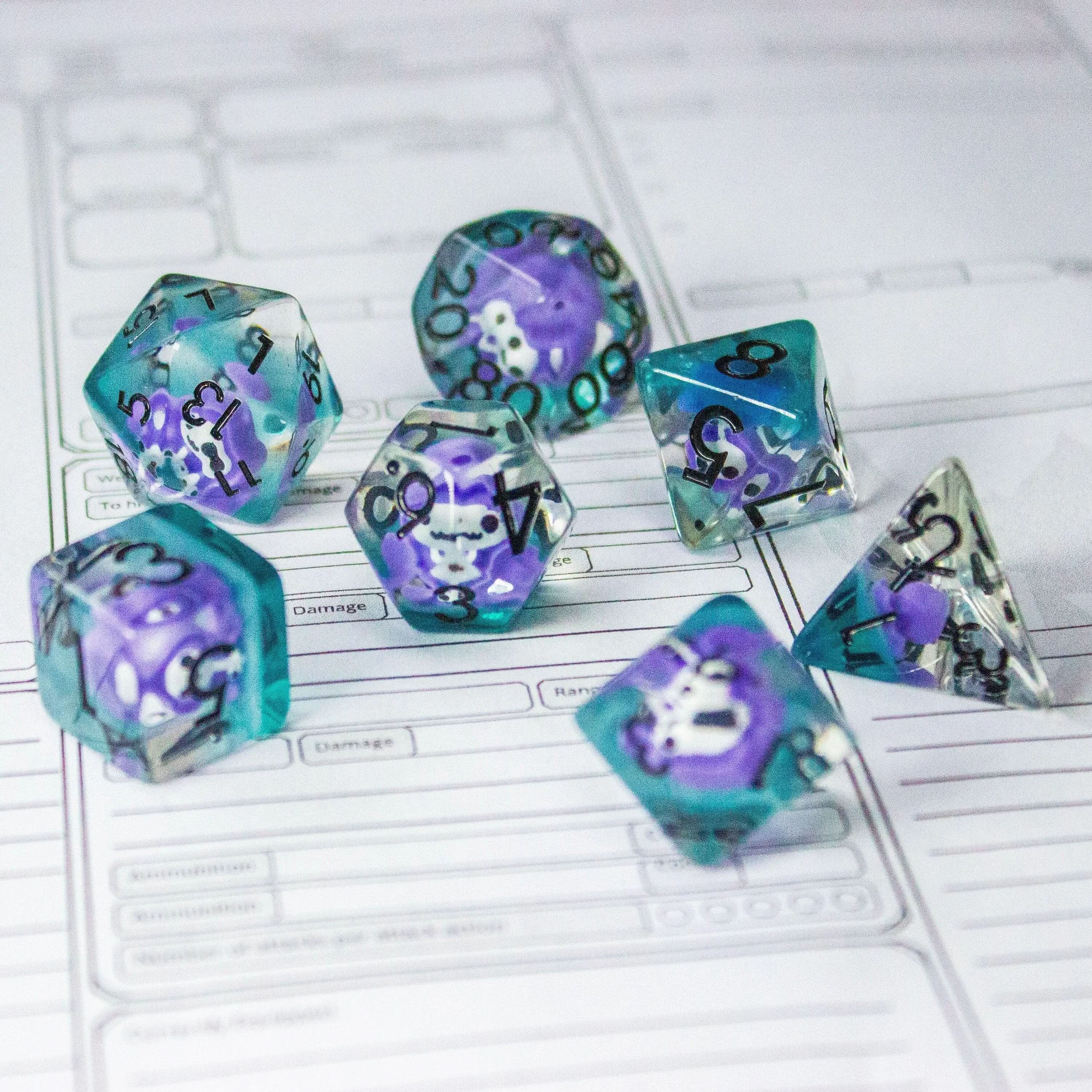 Purple Grim Reaper Dice Set - Image 11