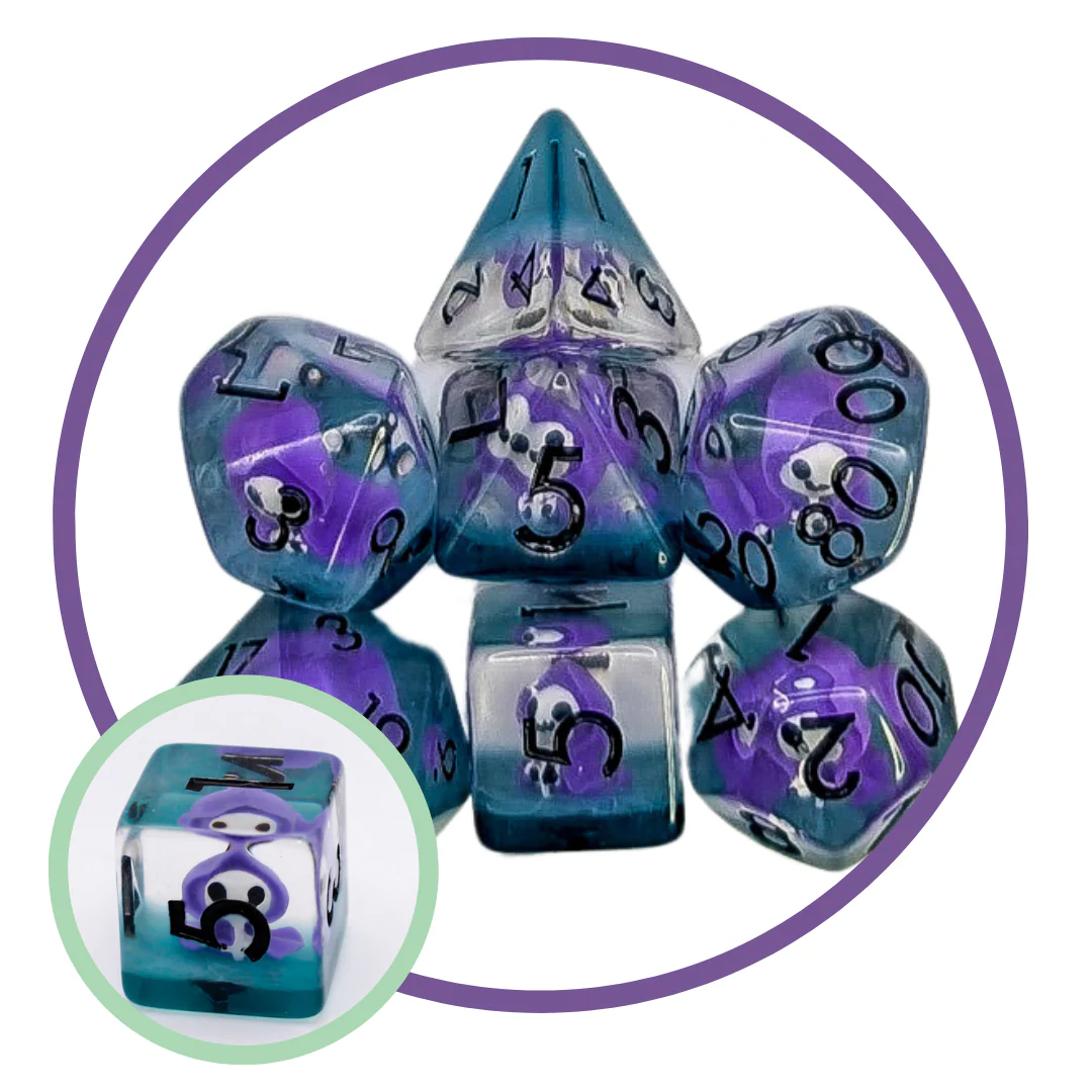 Purple Grim Reaper Dice Set - Image 12